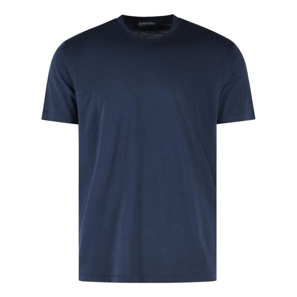 Tom Ford Blue Lyocell And Cotton T-Shirt Men